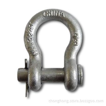US Type Round Pin Anchor Shackles, Made of Carbon Steel, with E-galvanized and Hot-dip Galvanized